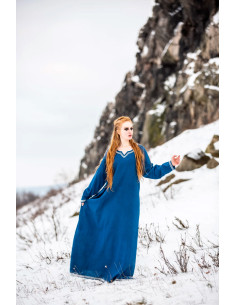 Robe Viking en coton modèle Brígida, bleu