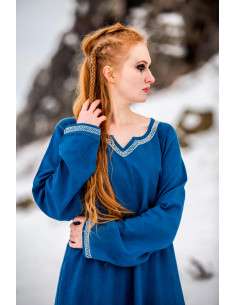 Robe Viking en coton modèle Brígida, bleu 2
