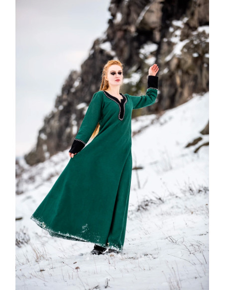 Robe longue Viking Freya, verte