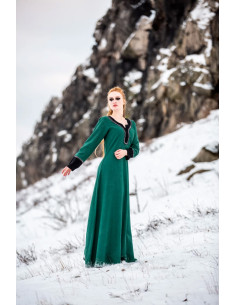Robe longue Viking Freya, verte 2