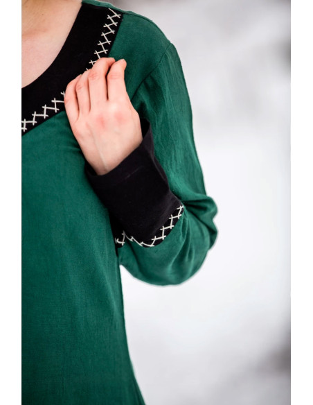 Robe longue Viking Freya, verte