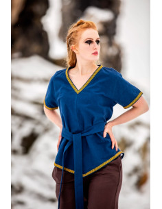 Tunique viking pour femme modèle Matilda, bleue