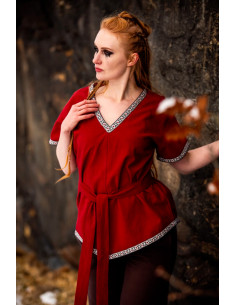 Tunique viking pour femme modèle Matilda, rouge