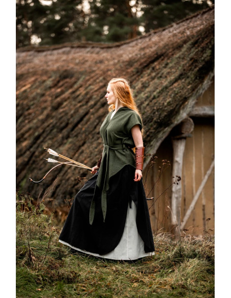 Tunique d'archer médiévale verte,...