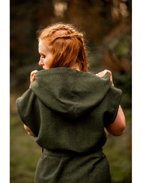 Tunique d'archer médiévale verte,...