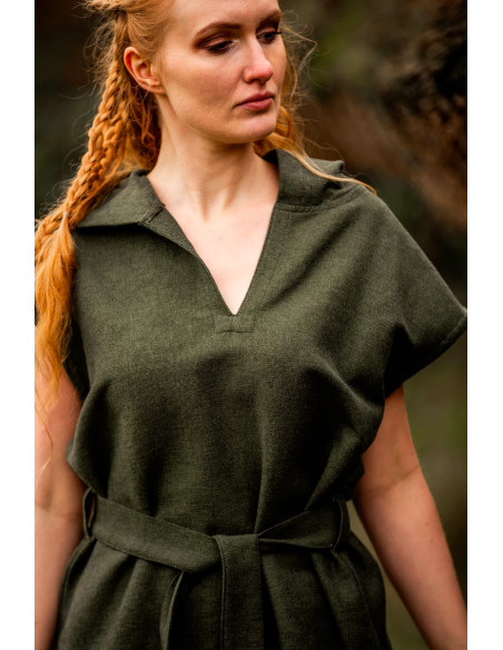 Tunique d'archer médiévale verte,...