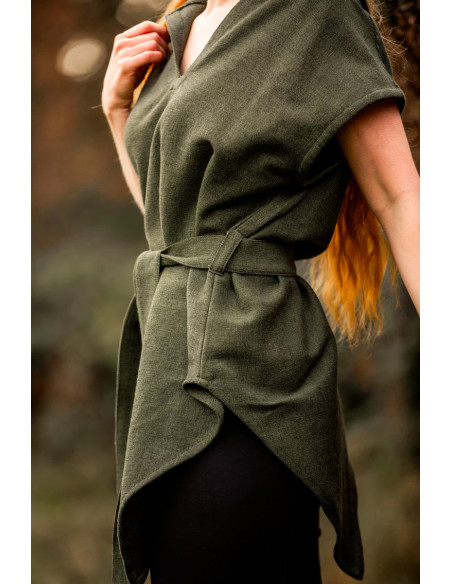 Tunique d'archer médiévale verte,...