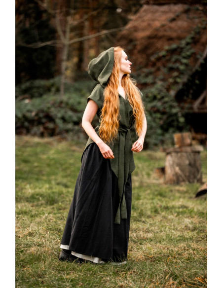 Tunique d'archer médiévale verte,...