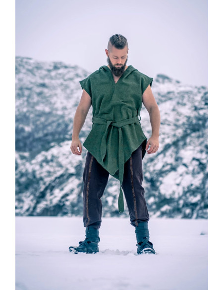 Tunique d'archer médiévale verte,...