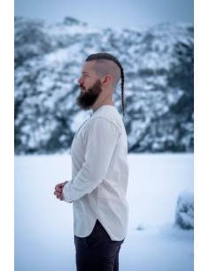 Chemise médiévale pour homme modèle Elfriede, naturel 2