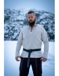 Chemise médiévale pour homme modèle Otto, naturel