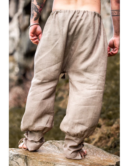 Pantalon Viking en lin Wodan, gris