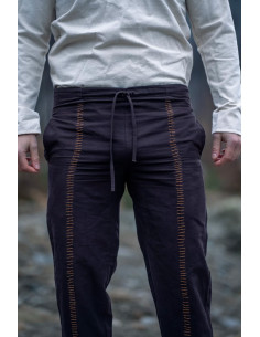 Pantalon médiéval modèle Hermann, marron foncé