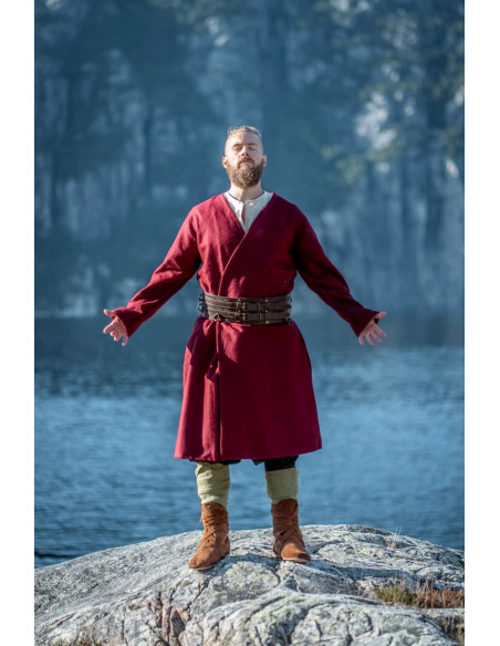 Tunique viking ouverte en laine,...