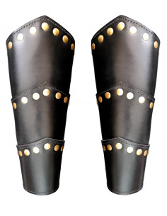 Bracelets en cuir avec rivets modèle Arn, noir