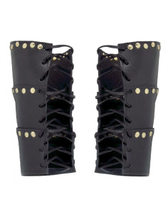 Bracelets en cuir avec rivets modèle Arn, noir 2