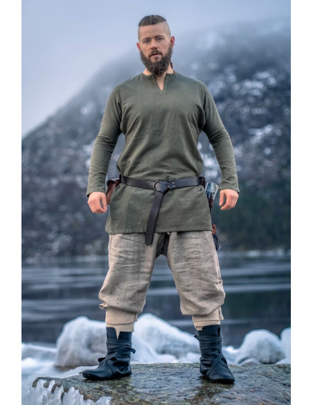 Tunique Viking en lin modèle Ragnar,...