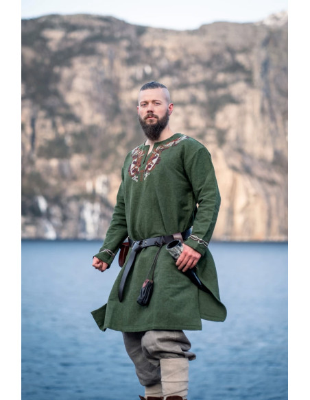 Tunique Snorri Viking avec broderie à...