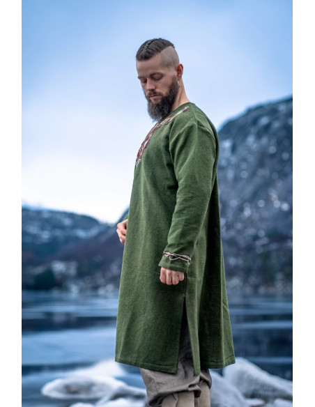 Tunique Snorri Viking avec broderie à...