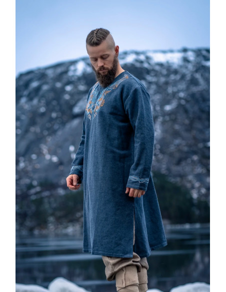 Tunique Snorri Viking avec broderie à...