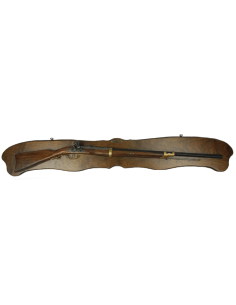 Fusil médiéval anglais à canon long avec support mural