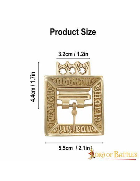 Boucle en laiton massif du XVème...