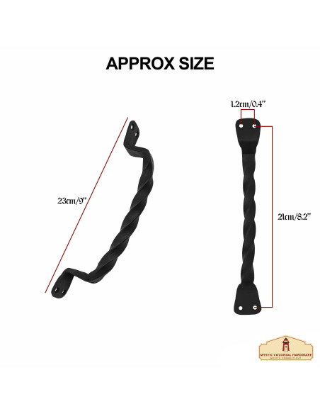 Lot de 2 poignées de porte médiévales...