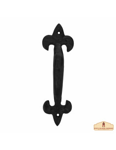 Poignée de porte médiévale fleur de lys (17x4,7 cm.)