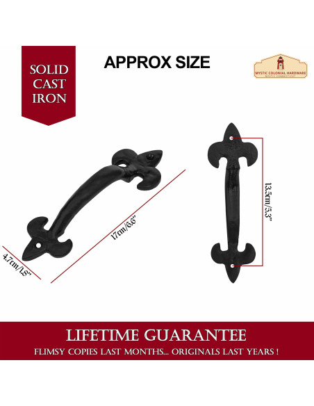 Poignée de porte médiévale fleur de...