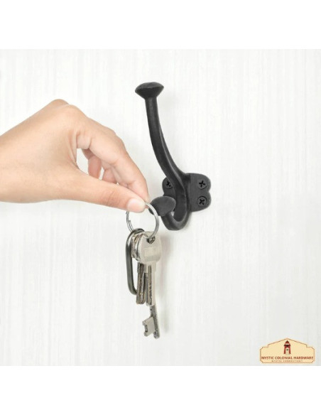 Lot de 2 supports muraux en fer forgé...