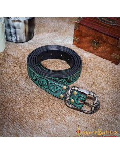 Ceinture médiévale à motif floral - vert 2