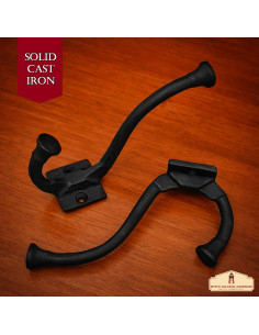 Lot de 2 supports muraux, type crochet, en fer forgé à... 2