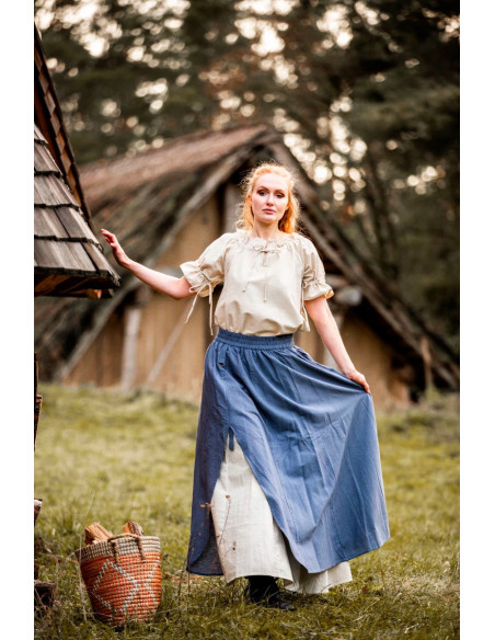 Blouse médiévale à manches courtes...