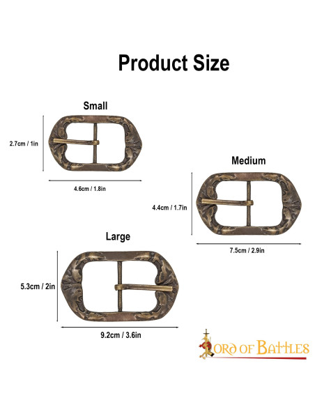 Ensemble de 3 boucles médiévales au...