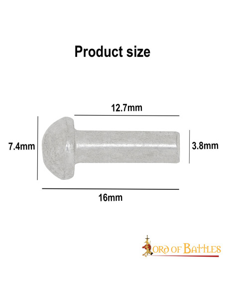 Paquet de 25 rivets en acier à tête...