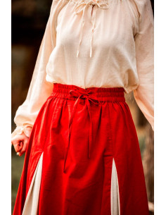 Blouse médiévale à manches longues modèle Edith, blanc... 2