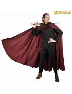 Cape enfant chevalier médiéval aventurier, toile marron