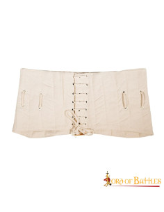 Ceinture médiévale matelassée modèle Lendenier, coloris écru 2