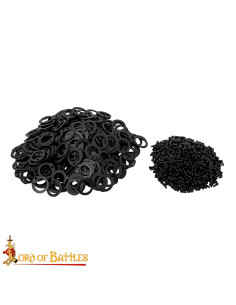 Anneaux de cotte de mailles plats avec rivets, finition...