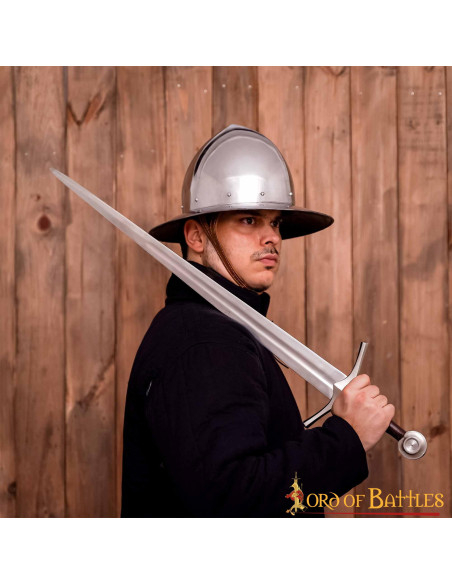 Casque Bouilloire Médiéval en acier,...