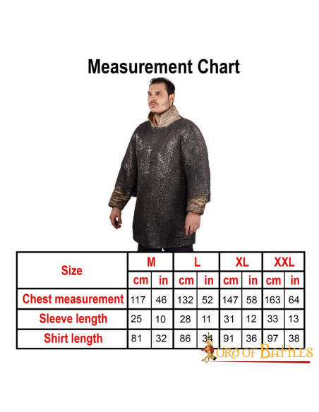 Cotte de mailles en acier doux,...