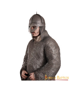 Casque Viking en acier avec doublure en cuir, modèle... 2
