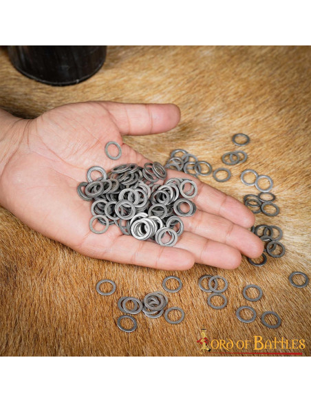 Anneaux plats solides en acier poli,...