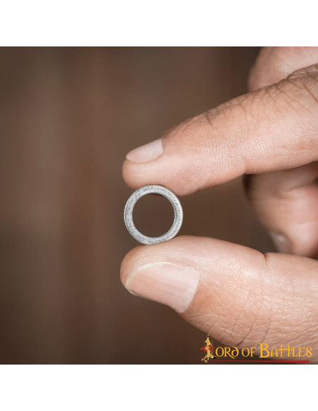 Anneaux plats solides en acier poli,...