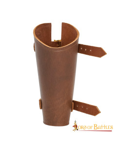 Bracelet médiéval en cuir pour archer, main droite