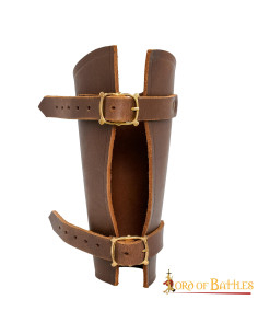 Bracelet médiéval en cuir pour archer, main droite 2
