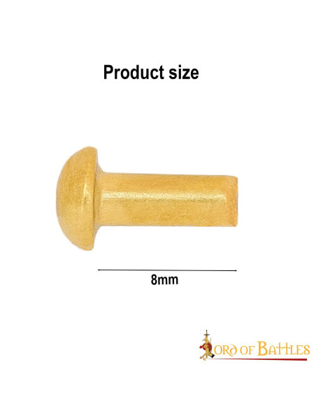 Paquet de 25 rivets en laiton à tête...