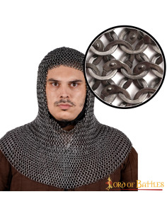 Bourreau de cotte de mailles en acier, anneaux plats et...