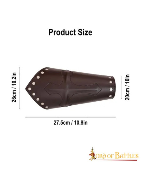 Brassards médiévaux en cuir symbole...