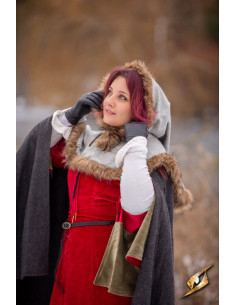 Capuche Fimbul Médiévale en laine - Gris